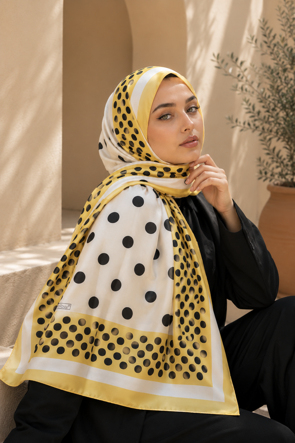 سلسلة شال مع الإنكليزية - أصفر